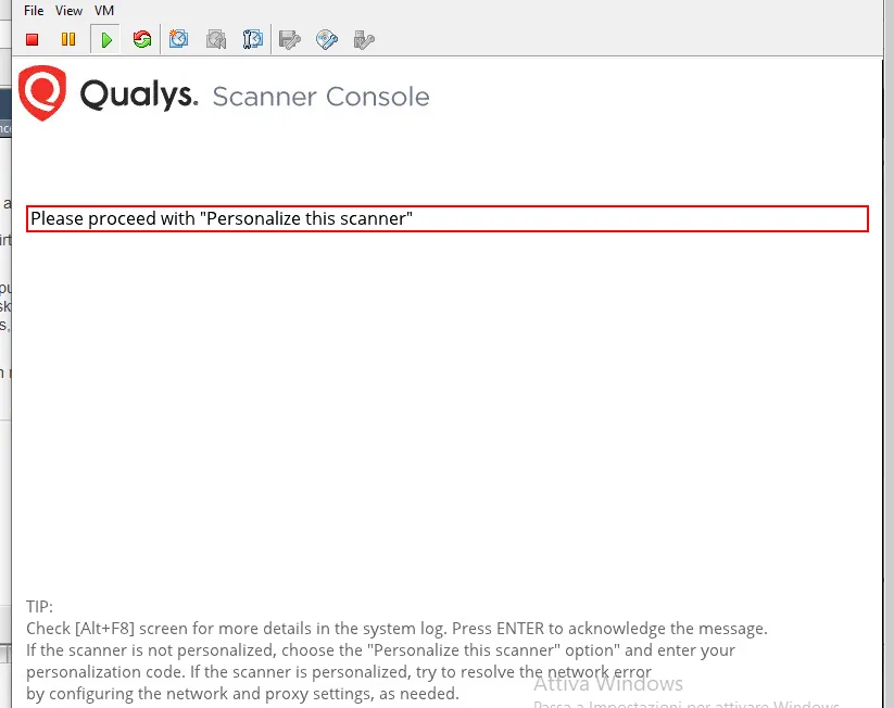 Configure a Qualys probe for SGBox