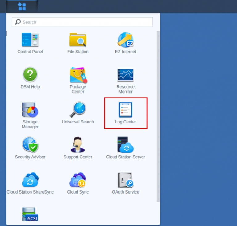 Syslog configuration on Synology